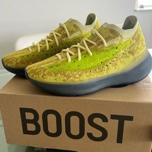 Yeezy Men's Lime and Olive Sneakers